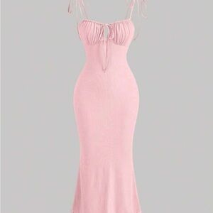 SHEIN Pink Midi Dress